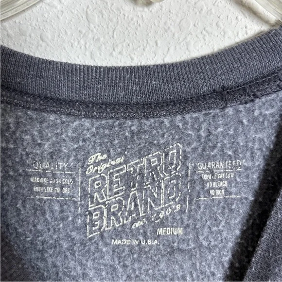 UNC Charlotte 49ers Retro Brand Gray Crew Neck Fleece Sweatshirt Men's Medium - Picture 4 of 12